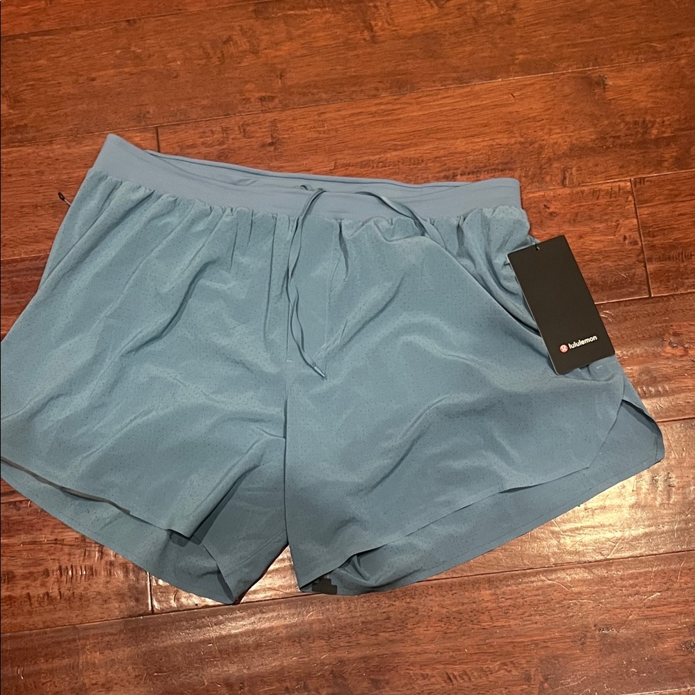 men’s Lululemon Light Blue Athletic Shorts